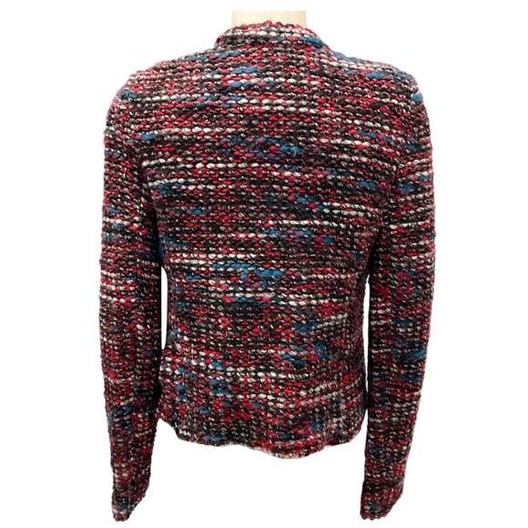 IRO RED / BLUE 2016 CARENE TWEED JACKET - Picture 3 of 4